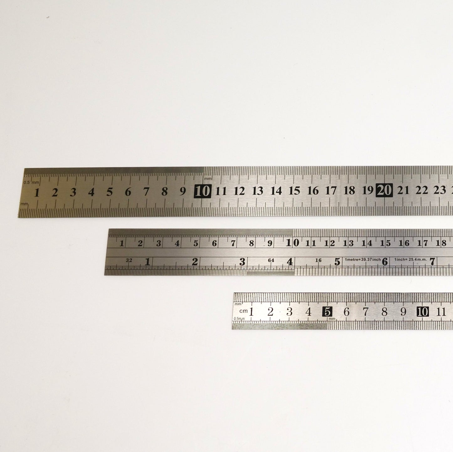 Stainless Steel Ruler 3 Pack  15cm/6"  30cm/12" 40cm/16"